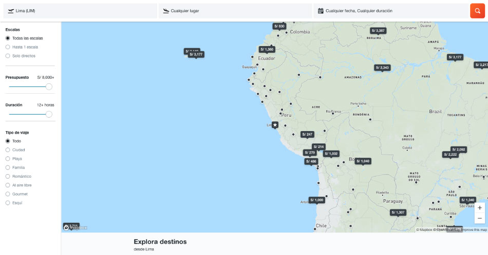 Mapa Explore